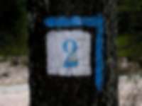 Markierung in den Dolomiten