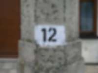 Pfeilermarkierung in Stralsund