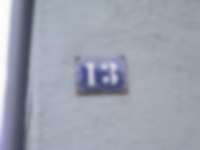 Hausnummer in Bamberg