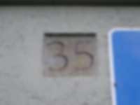 Hausnummer in Augsburg