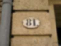 Hausnummer in Dresden