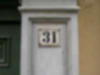 Hausnummer in Freiberg