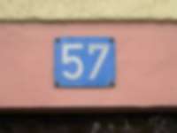 Hausnummer in Freiburg