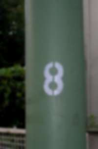 Pfostenmarkierung in Frankfurt am Main