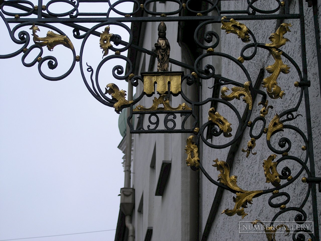 Geschmiedete Jahreszahl in Augsburg