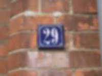 Backstein-Hausnummer in Wismar