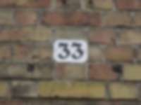 Backstein-Hausnummer in Ladenburg