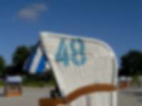 Strandkorb an der Ostsee