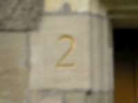 Gravierte Hausnummer in Genf