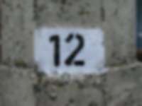 Pfeilermarkierung in Stralsund