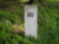 Grenzstein in der Nähe des Dreiherrensteins