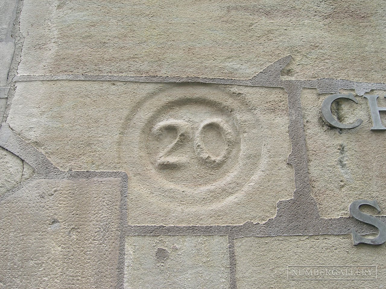 Relief-Hausnummer in Genf
