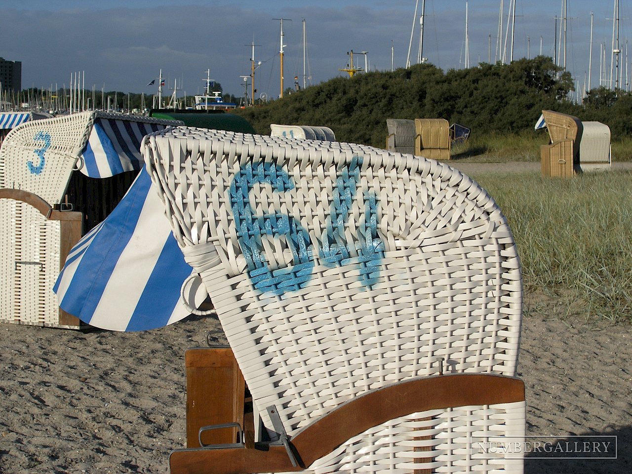 Strandkorb an der Ostsee