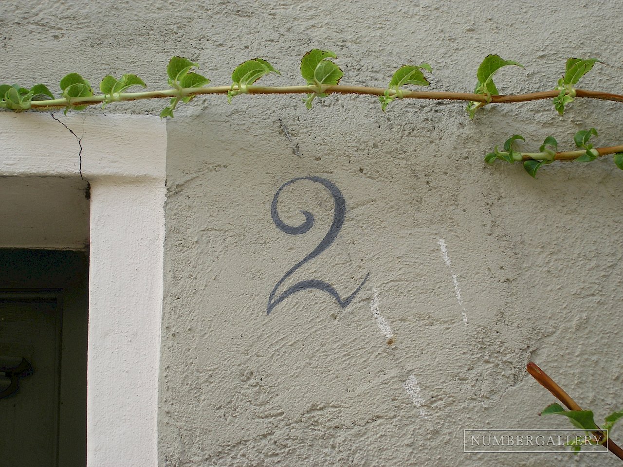 Begrünte Hausnummer in Ladenburg