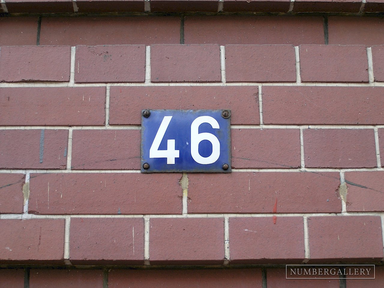 Backstein-Hausnummer in Hamburg