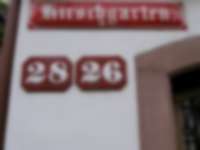 Doppel-Hausnummer im Mainzer Kirschgarten