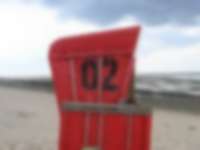 Strandkorb an der Ostsee