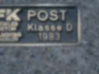 Postmarkierung mit Jahreszahl in Hamburg