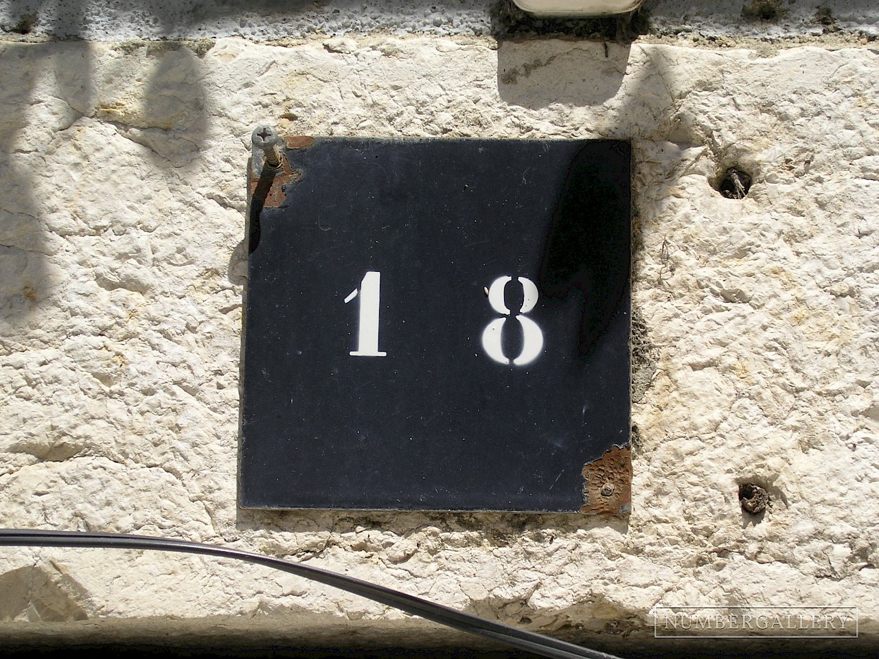 Quadratische Hausnummer in Lisboa / Lissabon